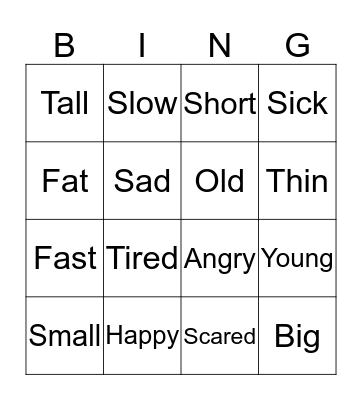 UNIT 5 Bingo Card