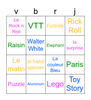 Bingo Breuf Bingo Card