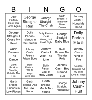 Radio Bingo Hoedown Throwdown Bingo Card