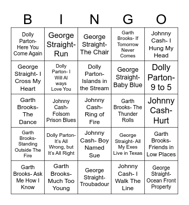 Radio Bingo Hoedown Throwdown Bingo Card