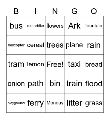 Family and Friends Unit 10-11 Bingo Card