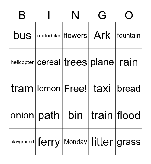 Family and Friends Unit 10-11 Bingo Card