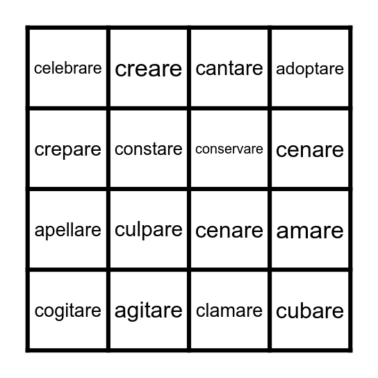 -ARE: Sets 1-2 Bingo Card