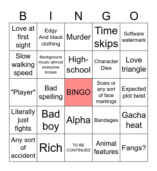 GACHA BINGO Card