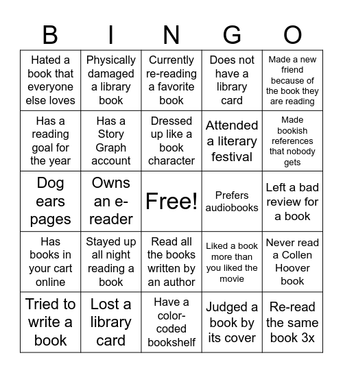 Dope Diaspora Book Club Bingo Card