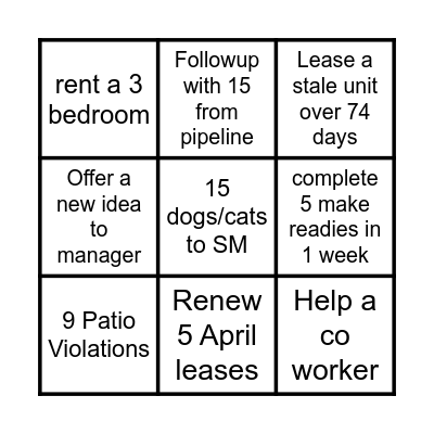 BINGO TIME Bingo Card