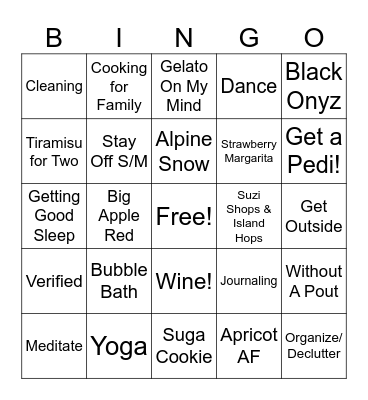 OPI Bingo Card