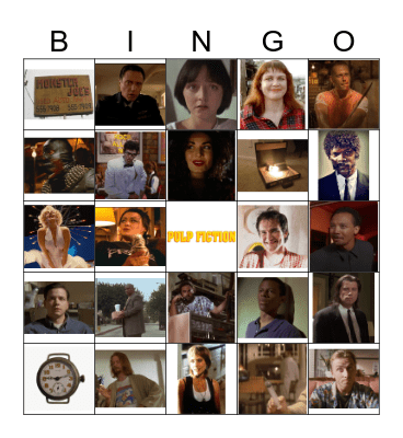 Pulp Fiction Bingo Card