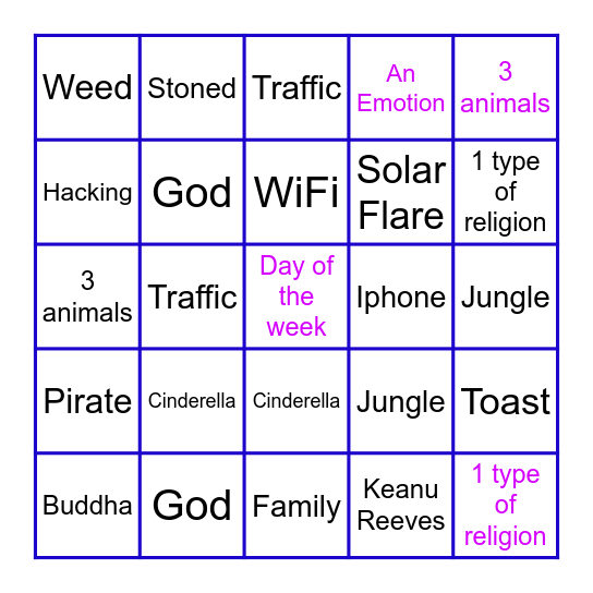 Infinite Craft Bingo Card