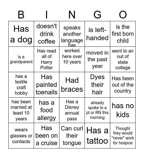 Someone at this table... Bingo Card