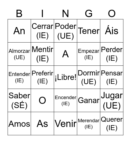 ¡¡¡Es la hora de bingo en líneal!!! Bingo Card