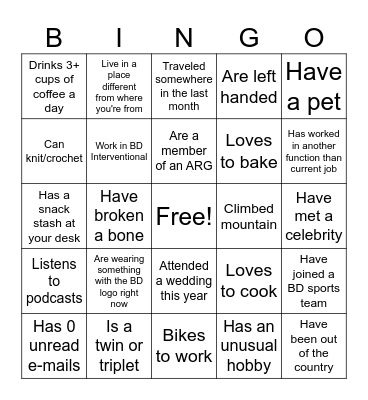 Cross ARG Mentoring Bingo Card
