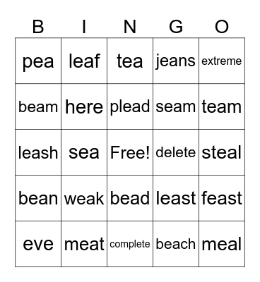 ea vs e_e Bingo Card