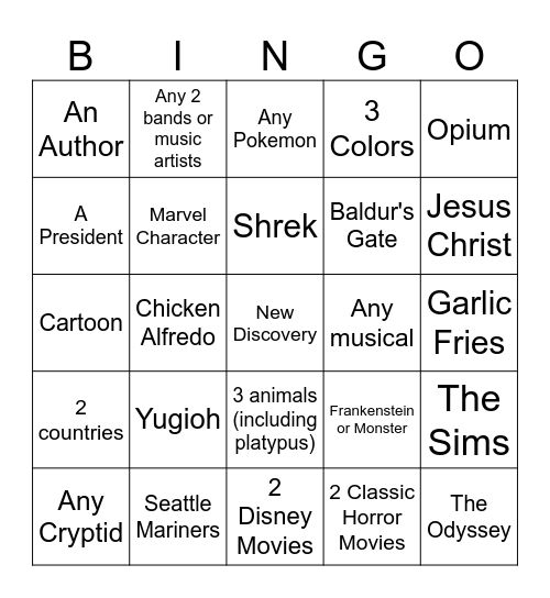 Bingo Card