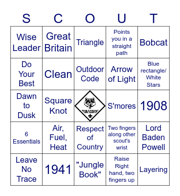 Scouting Bingo! Bingo Card