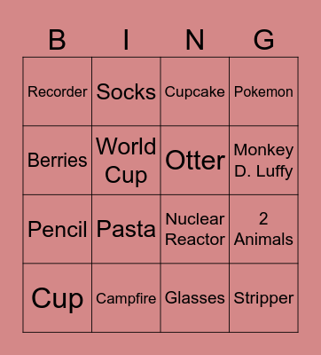 INFINITE CRAFT Bingo Card
