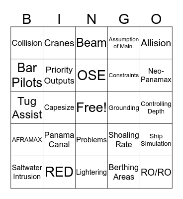 Deep Draft Navigation 2 Bingo Card