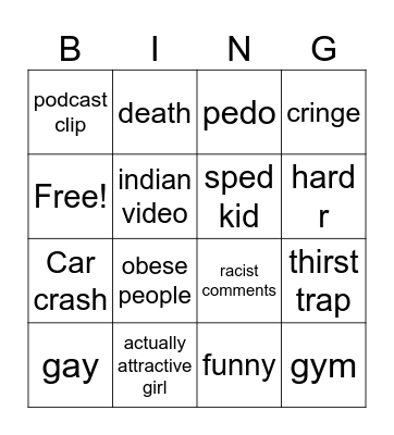 reels Bingo Card