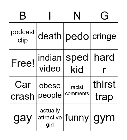 reels Bingo Card