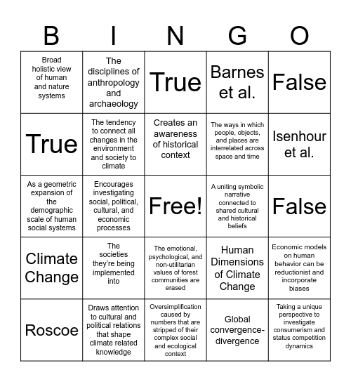 hi Bingo Card