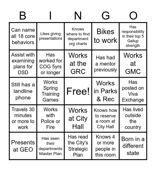 Find Someone Who... Bingo Card