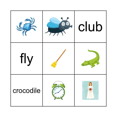 Phonics 4 - Unit 1 Bingo Card