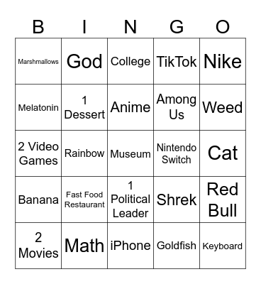 Infinite Craft Bingo Card