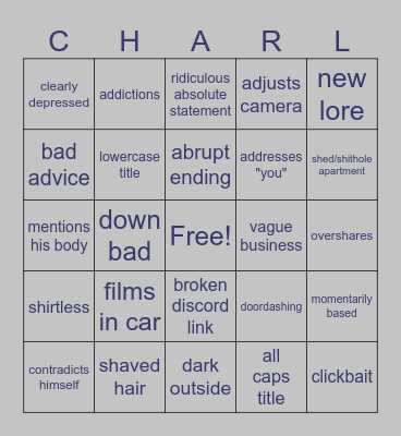 Charles Bingo Card