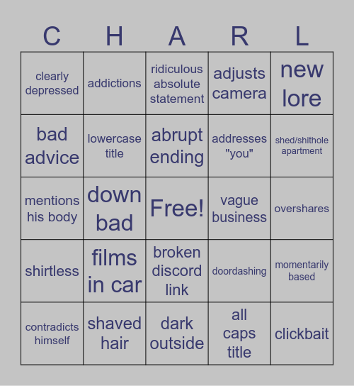 Charles Bingo Card