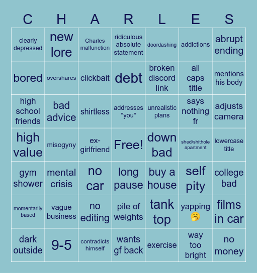 Charles Bingo Card