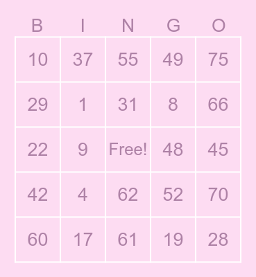 Alaine FEB-BINGO Card