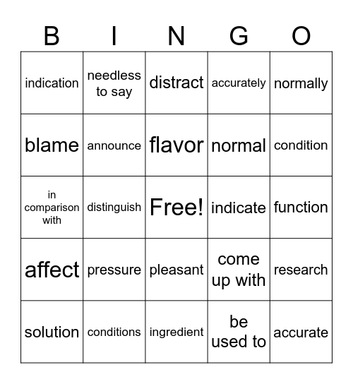 LT Book II Lesson 2 Bingo Card
