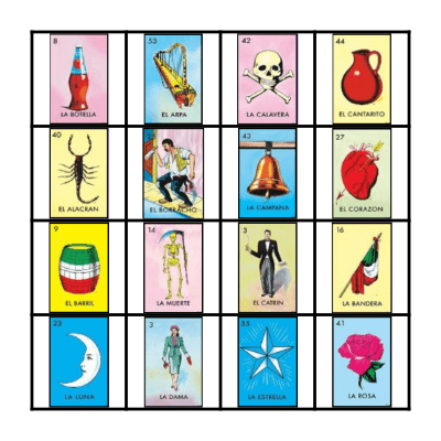 Loteria Bingo Card