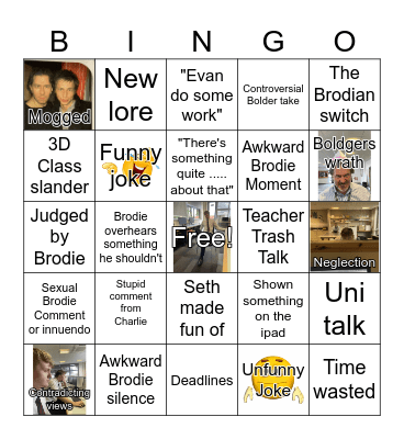 DT Bingo Card
