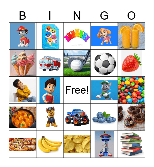 VIYAAN’S 5TH BIRTHDAY BINGO Card