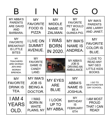 WHO'S THAT FLEETWOOD KID? BINGO Card