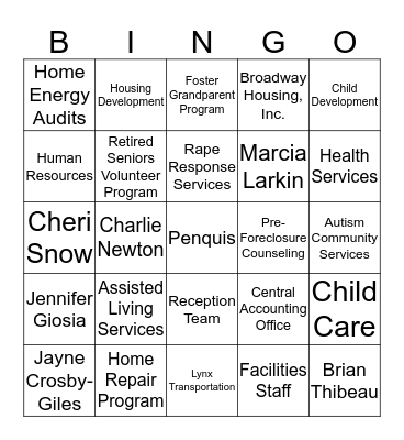 PENQUIS Bingo Card