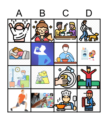 DAILY ROUTINE Bingo Card