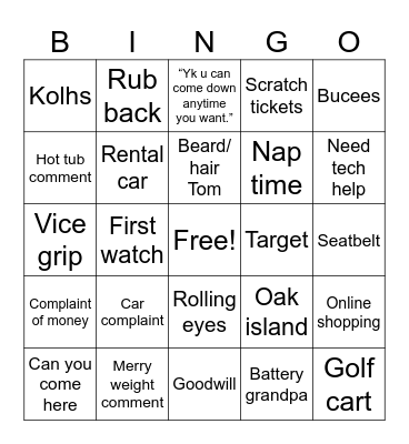 Crane Lakes Bingo Card