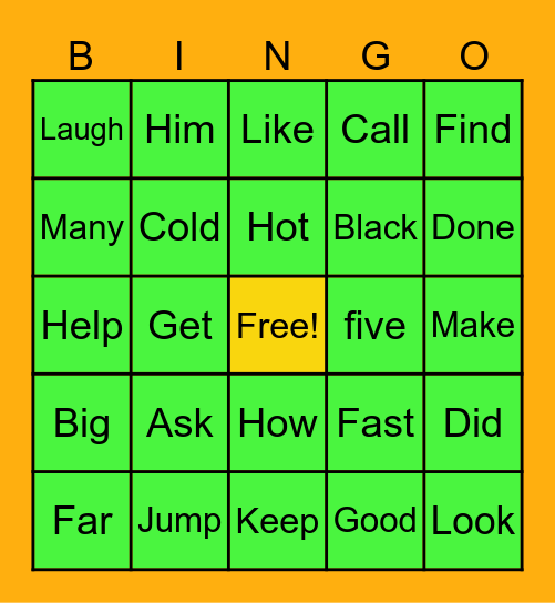 KEZIAH'S BINGO CARD Bingo Card
