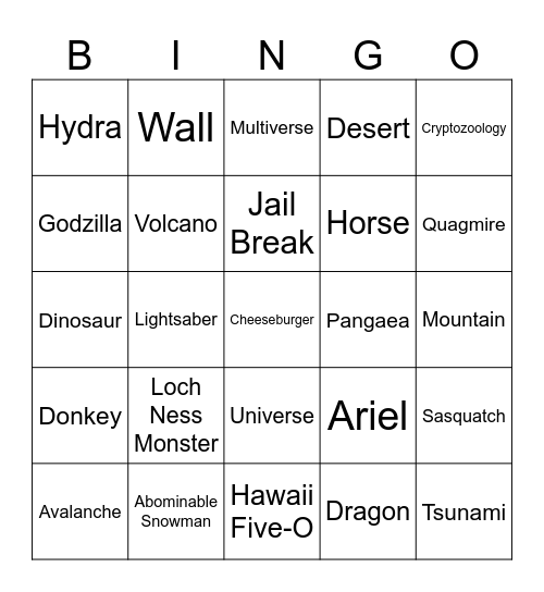 Infinite Craft Bingo Card