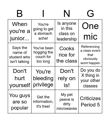 Mr Kaku Bingo Card