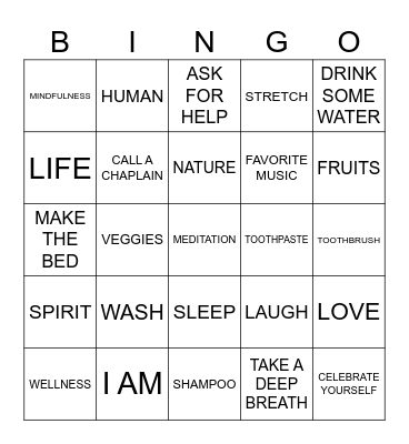 DAILY RITUALS Bingo Card