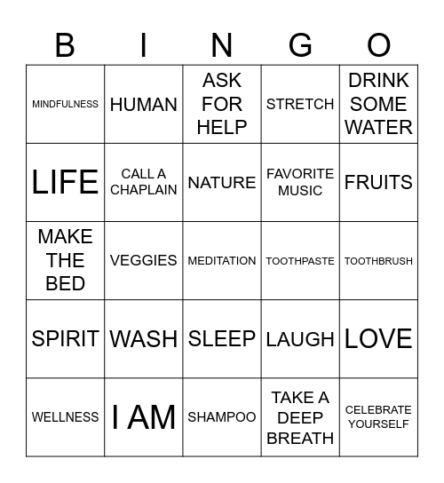 DAILY RITUALS Bingo Card