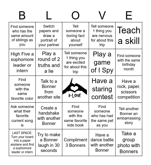 Bonner Bingo!! Bingo Card