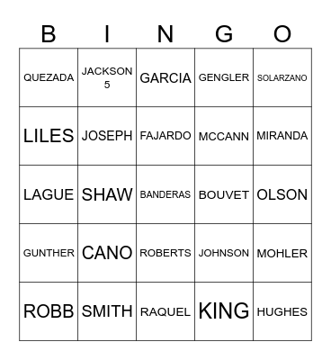 SALES REP BINGO Card