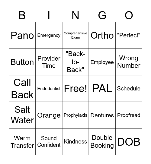 Refresher Training Bingo Card