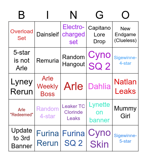 What will happen in 4.6 Bingo Card