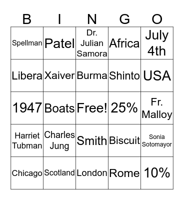 Diversity and Inclusion Bingo Card