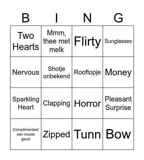 London Challenge Bingo Card